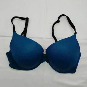 PINK Victoria's Secret Womens Lined Padded Underwire Bra Teal Black Size 34D